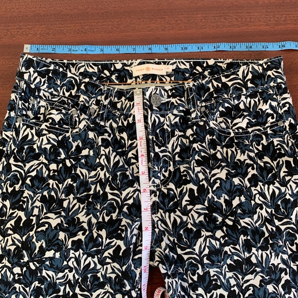 NWOT Tory Burch Blaire Floral Print Skinny Sz 29 - Picture 2 of 8